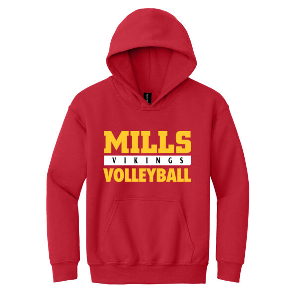 Mills Volleyball Youth Heavy Blend Hooded Sweatshirt Thumbnail