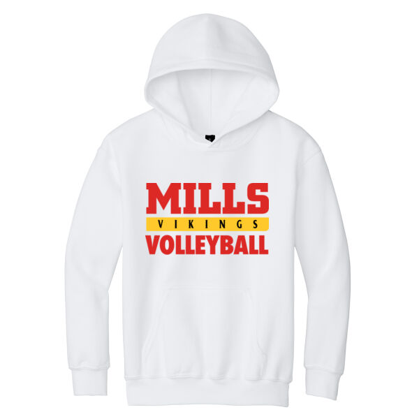 Mills Volleyball Youth Heavy Blend Hooded Sweatshirt Thumbnail