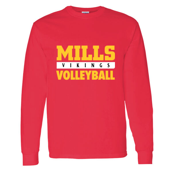 Mills Volleyball Heavy Cotton 100% Cotton Long Sleeve T Shirt Thumbnail