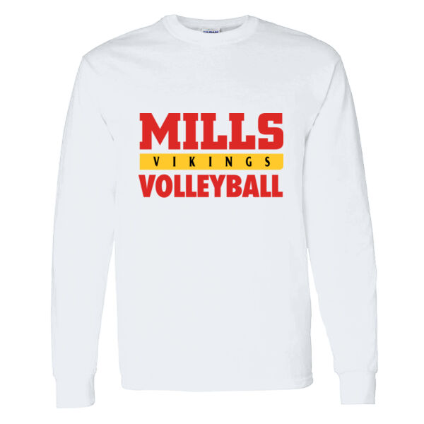 Mills Volleyball Heavy Cotton 100% Cotton Long Sleeve T Shirt Thumbnail