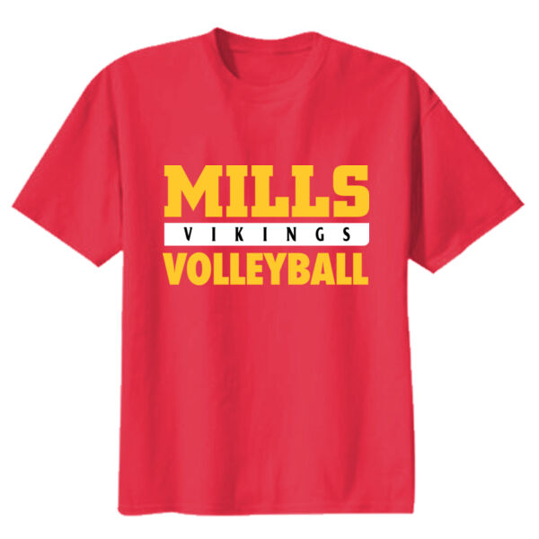 Mills Volleyball Youth Heavy Cotton 100% Cotton T Shirt Thumbnail
