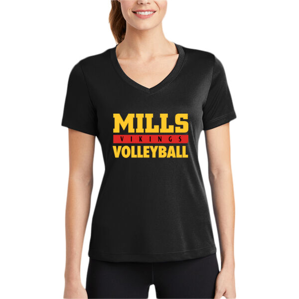Mills Volleyball Women's PosiCharge Competitor V Neck Tee Thumbnail