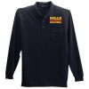 Long Sleeve Silk Touch Polo with Pocket Thumbnail